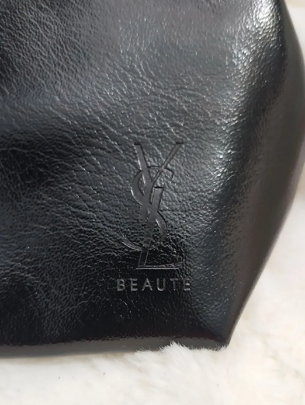 Yves Saint Laurent Beauté Black Cosmetic Makeup Bag Pouch YSL Beauty